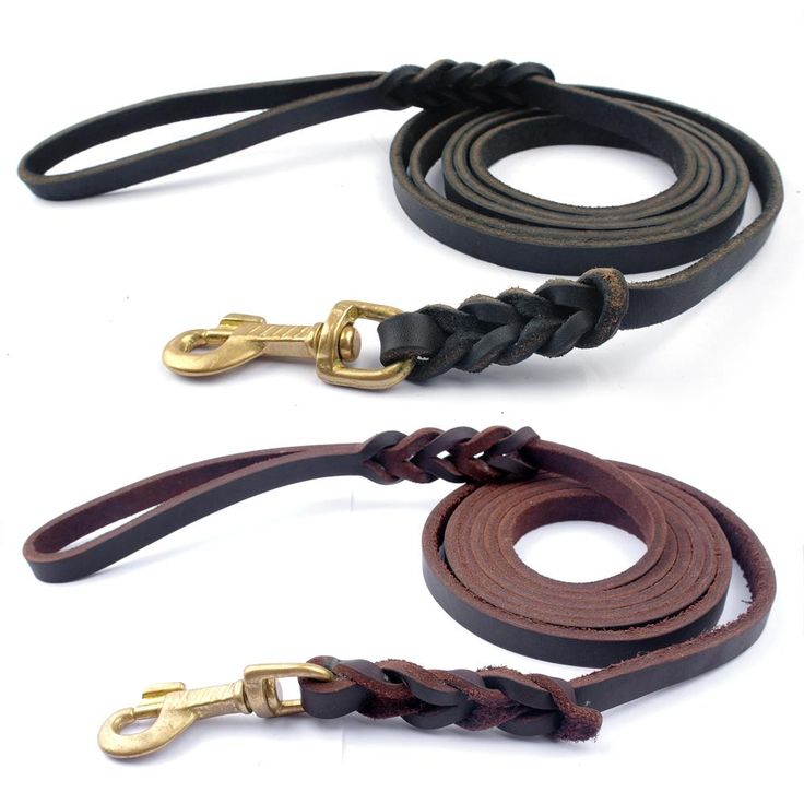 Guinzaglio in Cuoio Intrecciato