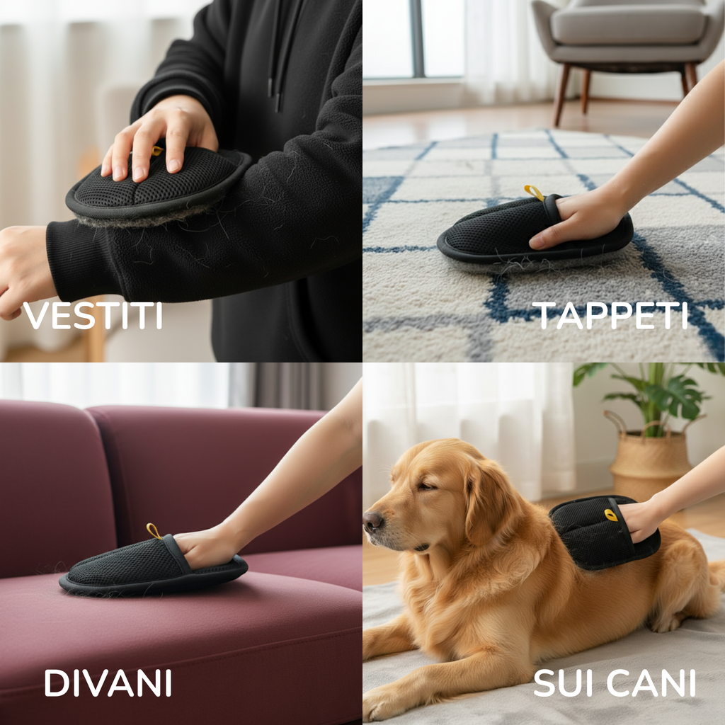 Guanto Elettrostatico Raccogli Peli